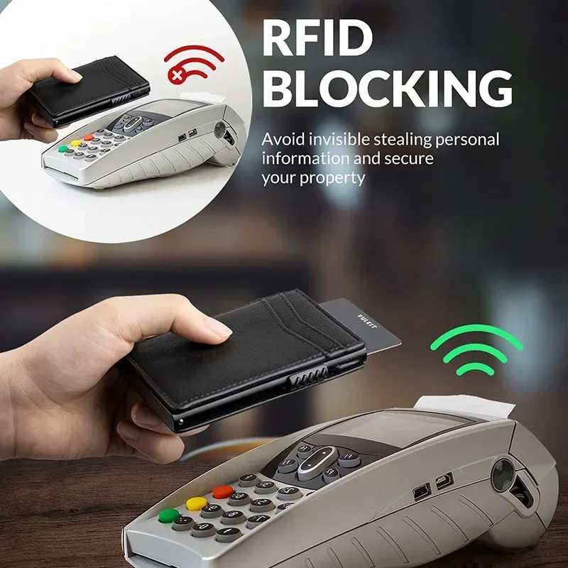 Mens Minimalist Wallet Luxury  - Card Top Loader 评论和价格