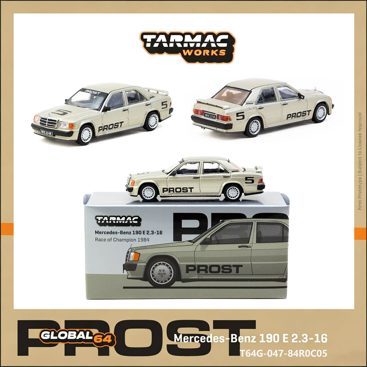 TW 1:64 Mercedes 190E #5 Alain - Die Cast Car 1 64 评论和价格