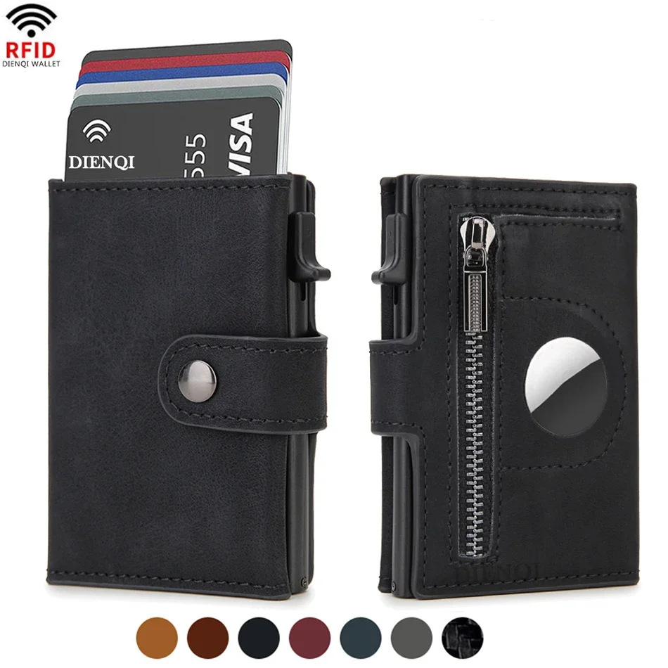 Rfid Leather Airtag Men Wallet - Card Top Loader 评论和价格