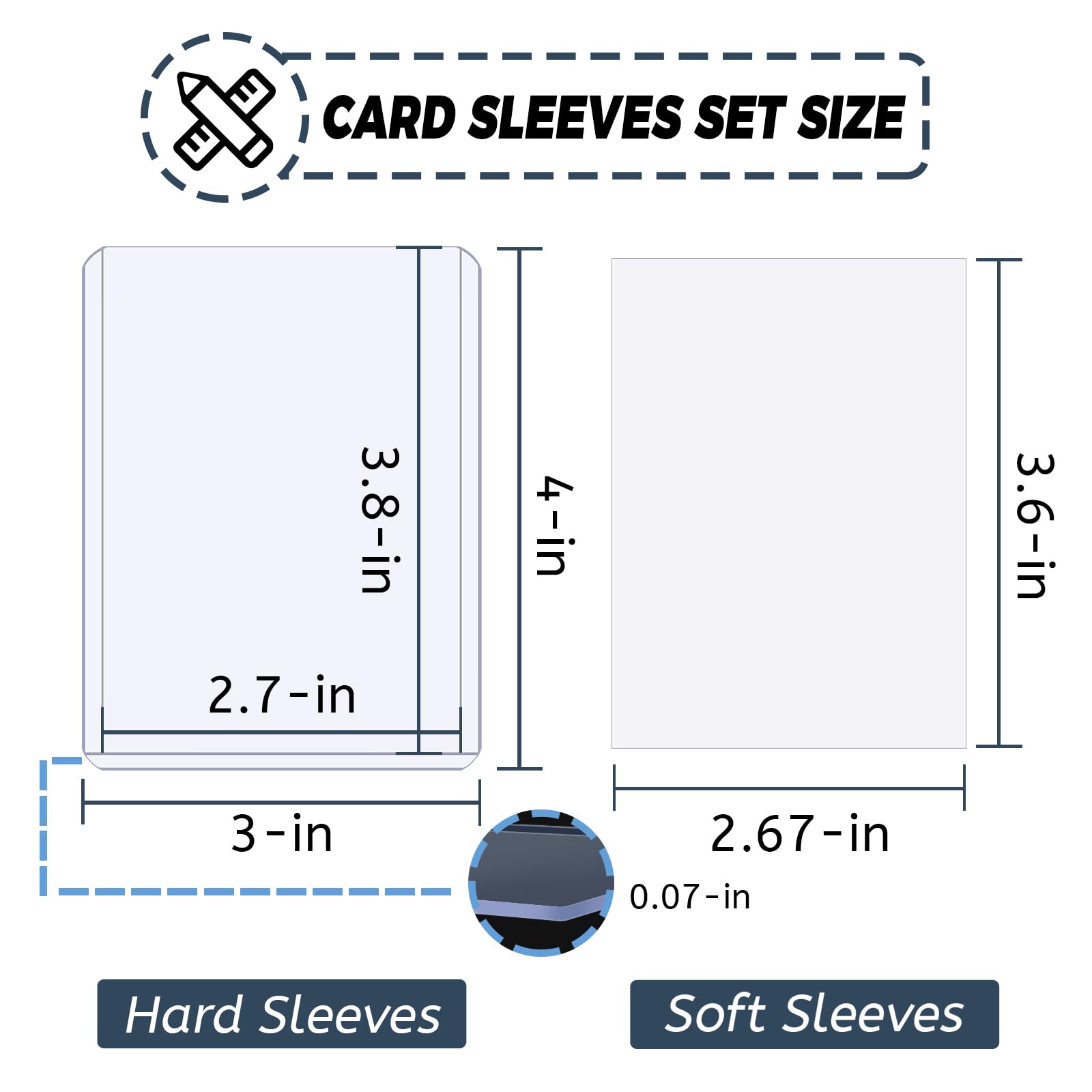 100-600pcs Card Sleeves Hard S - Card Penny Sleeve 评论和价格