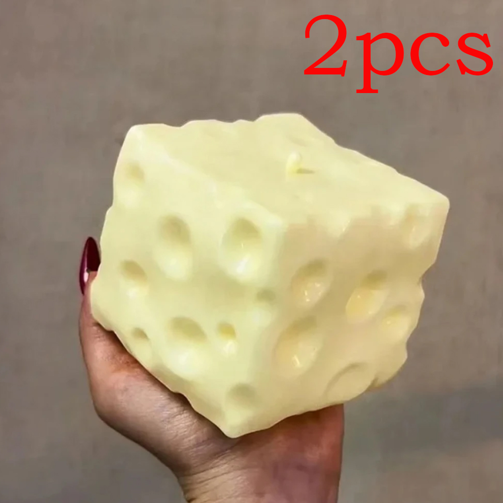 ◔Jumbo Cheese Cube Stress Ball - Fidget Cube Original 评论和价格
